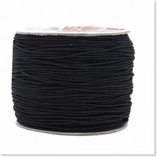 Durable 1mm Elastic Cord for Bracelets, Necklaces - 109 Yards Black - High-Quali