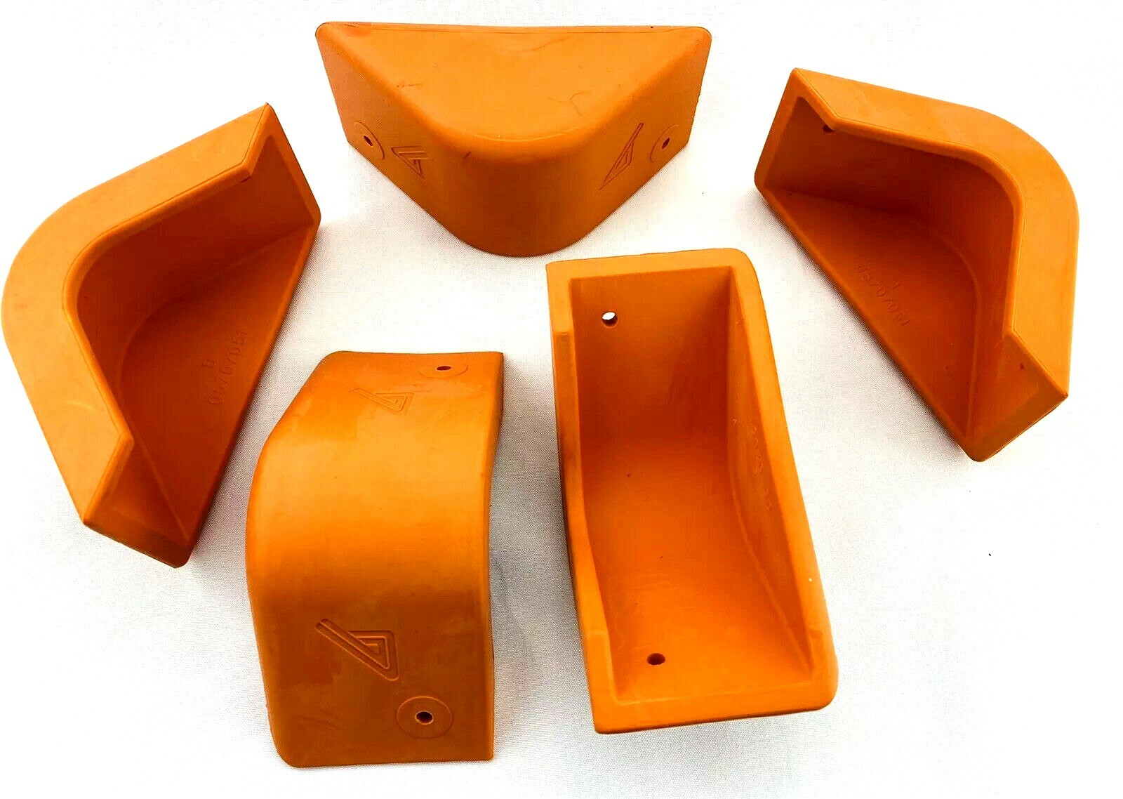 Lot of 5x Heavy-Duty Corner Guard Edge Protector Orange Rubber for Cargo Strap