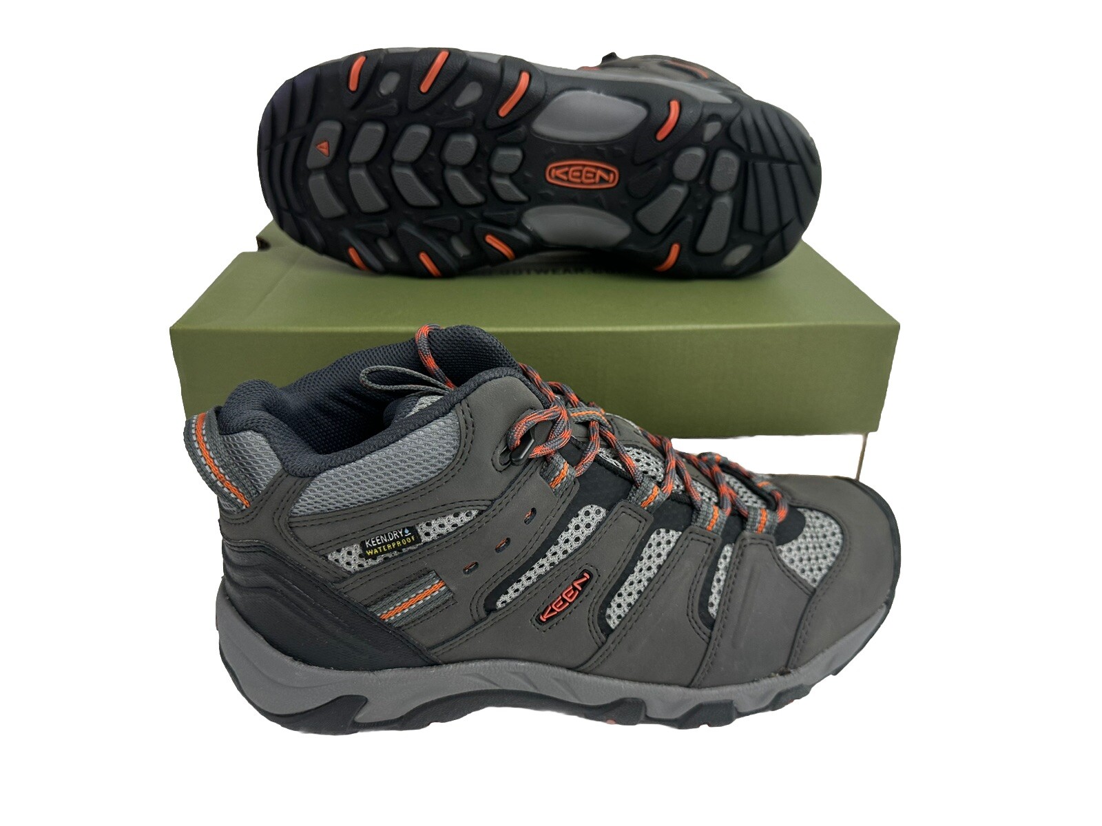 KEEN Stivali da trekking uomo Koven Mid impermeabili in pelle magnete mattone cotto TG 14NW