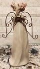 Angel Figurine - "Good friends are angels on earth" - Ceramic w/metal wings — photo 2