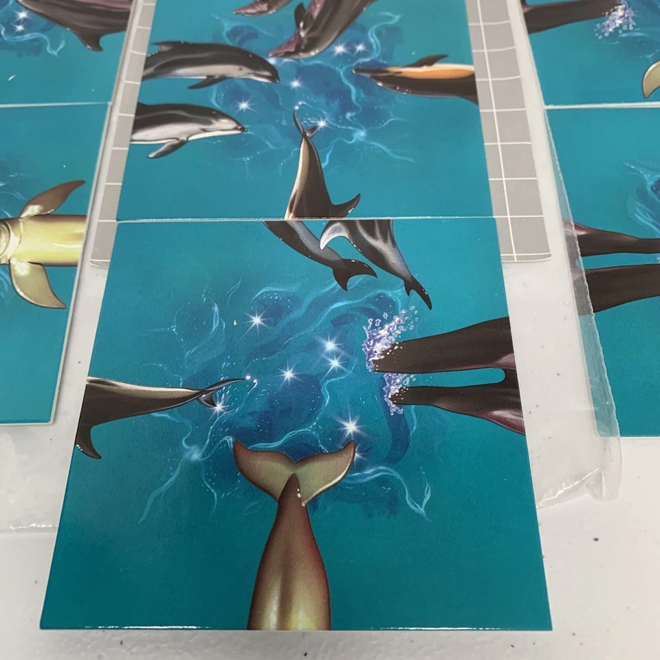 Quebra-cabeça Scramble Squares Dolphins 9 peças B. Dazzle Vintage 1995 Sea Life - Imagem 3 de 4