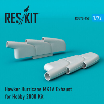 Reskit RSU72-0159 Hawker Hurricane MK1A Exhaust for Hobby 2000 Kit scale 1/72