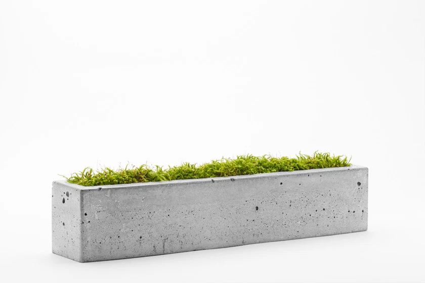 Concrete pot with moss. Housewarming gift. Artificial stone planters - Image 3 of 4