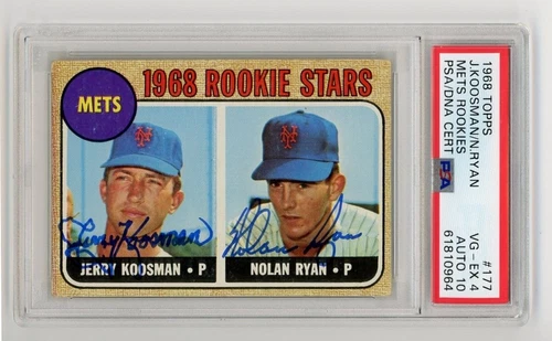 1968 Topps Jerry Koosman Nolan Ryan Rookie PSA 4 Auto 10 PWCC-A best dual auto