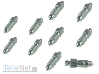 10x Entlüfterschraube Bremssattel M10x1 x 36,5 mm Entlüftungsventil