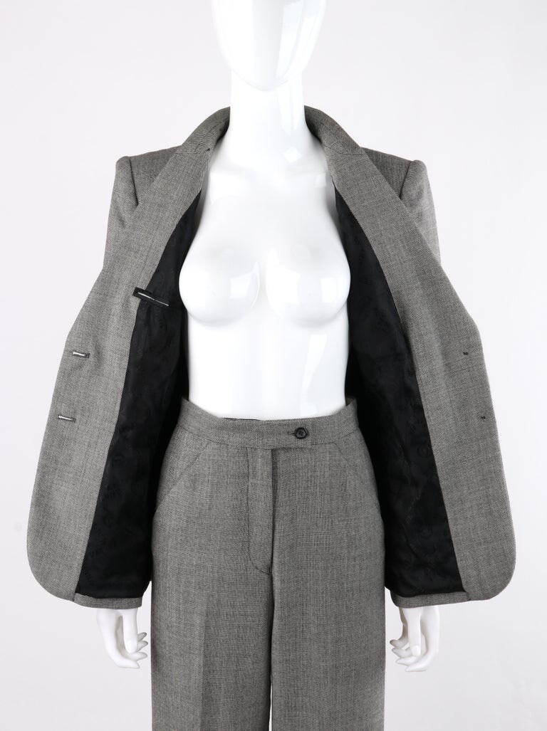 ALEXANDER McQUEEN A/W 1998 “Joan” Gray Blazer Jacket Wide Leg