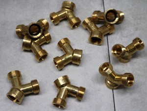 10x 3 4 Fht X 3 4 Mht Hose Wye Water Hose Splitter 2 Way Adapter Brass Ebay