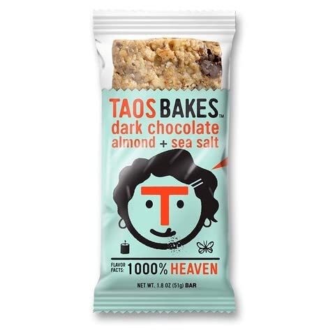 Батончик Taos Bakes с темным шоколадом, миндалем и Морской Солью, 1,8 Унции, Упаковка из 4 штук