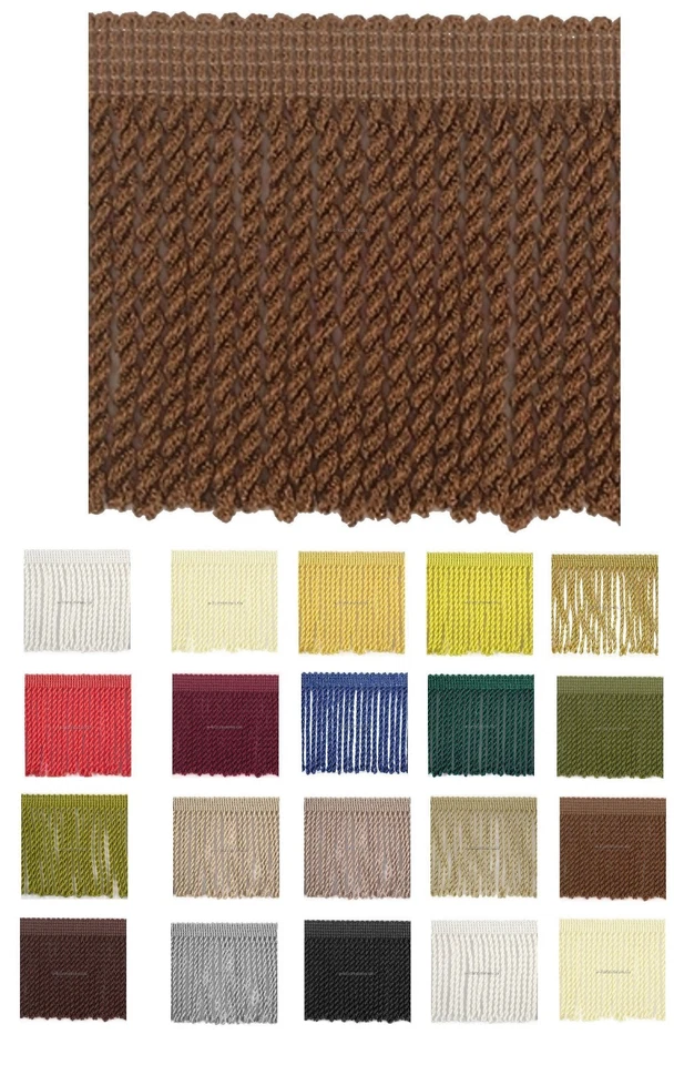 E-KURZWAREN Viscosefransen 80mm/10m Fransenborte Fransen Vorhang Farbvielfalt Dekoration