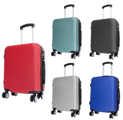 Hartschale Handgepäck Koffer klein Trolley 4 Rollen Reisekoffer 5 Farben