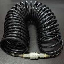 25ft 1/4" Air Hose Recoil Spring Ends Pneumatic Compressor Quick Coupler