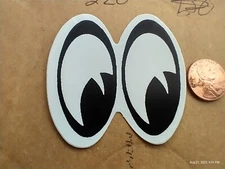 Small Hand made Decal Sticker eyeballs facing right
