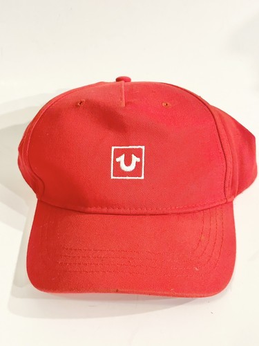 True Religion Snapback Baseball Cap Hat Red White Horseshoe Logo RLGN ...
