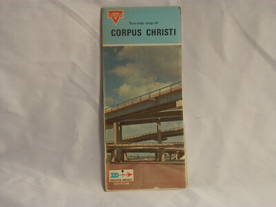 Vintage Conoco Road Map: Touraide map of Corpus Christi 1970