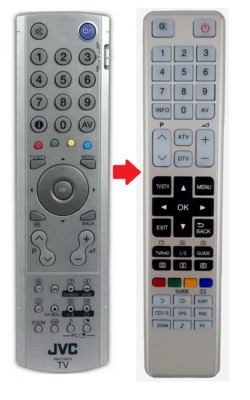 Ersatz Fernbedienung passend für JVC LT-32A61SJ/B | LT-32A61SU | LT-32A61SU/B |