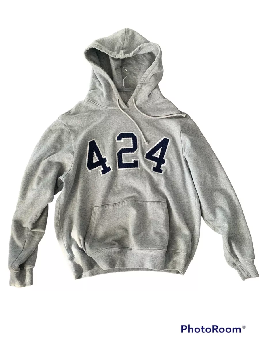 424 ON FAIRFAX Grey Cotton GAP Logo Hoodie