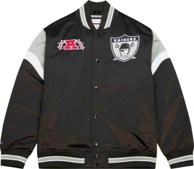 Mitchell & Ness Oakland Raiders NFL Heavyweight Satin Jacket