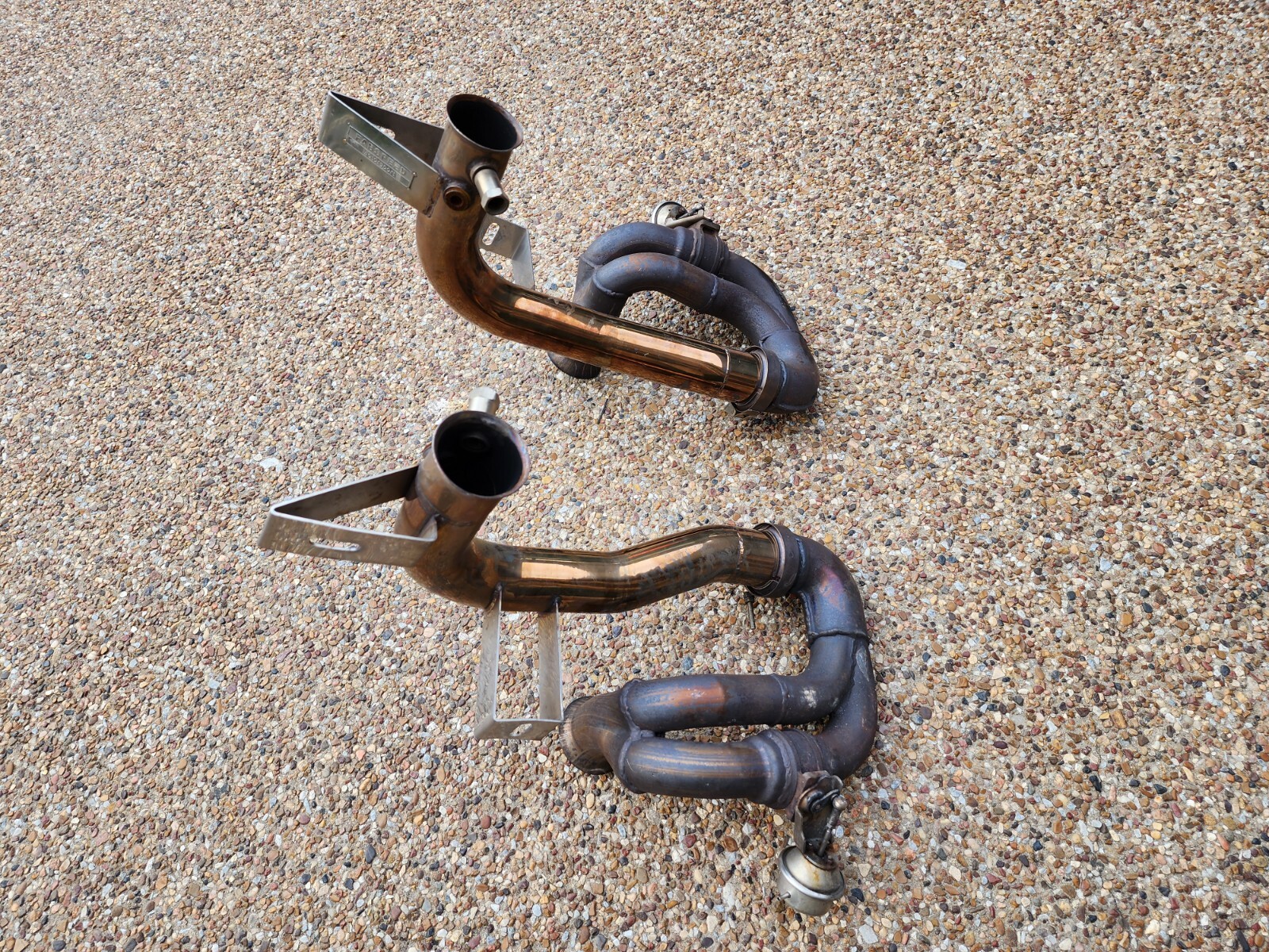 LAMBORGHINI GALLARDO OEM EXHAUST TERMINAL & FABSPEED MUFFLER BP PIPES - 2004/08