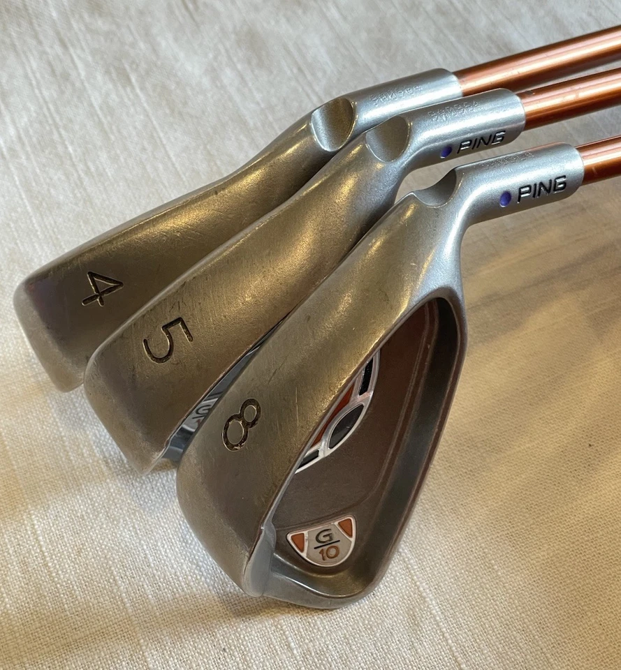 Ping G10 Irons 4,5,8 Ping TFC 129I Graphite Regular Flex Right Handed Blue Dot - Image 2 of 4