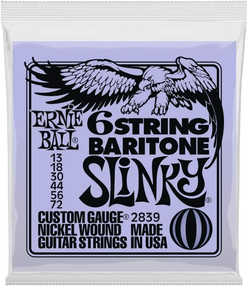 Ernie Ball P02839 Slinky 6-String W/ Small Ball End 29 5/8 Scale Baritone Guitar
