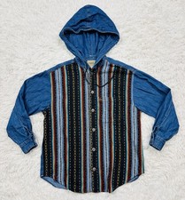 Vintage GUESS by Georges Marciano Shirt Mens Medium Black Denim Western USA 90s