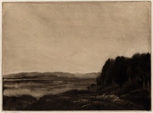 David Waterson Pencil Signed Mezzotint Howe O' The Mearns Scotland
