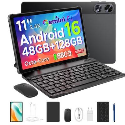 AORLYM P11PRO Android 16 11Zoll Tablet 48GB+128GB 8800mAh WiFi 5 Gemini AI BT5.0