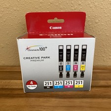 Genuine Canon CLI-251 BLACK/CYAN/MAGENTA/YELLOW 4 Pack