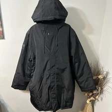 Camel Crown Quilted Jacket Full Zip Model Z0W2YT103 Men Hoodie Black Size 4XL