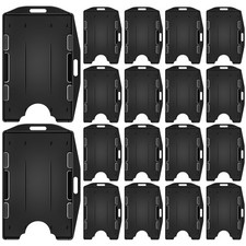 Honoson 2 Sided Badge Holder Hard Plastic Badge Holder ID Card Case Vertical
