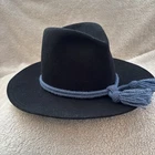 Reproduction Civil War Hardee Black Slouch Hat Dirty Billy Size 7