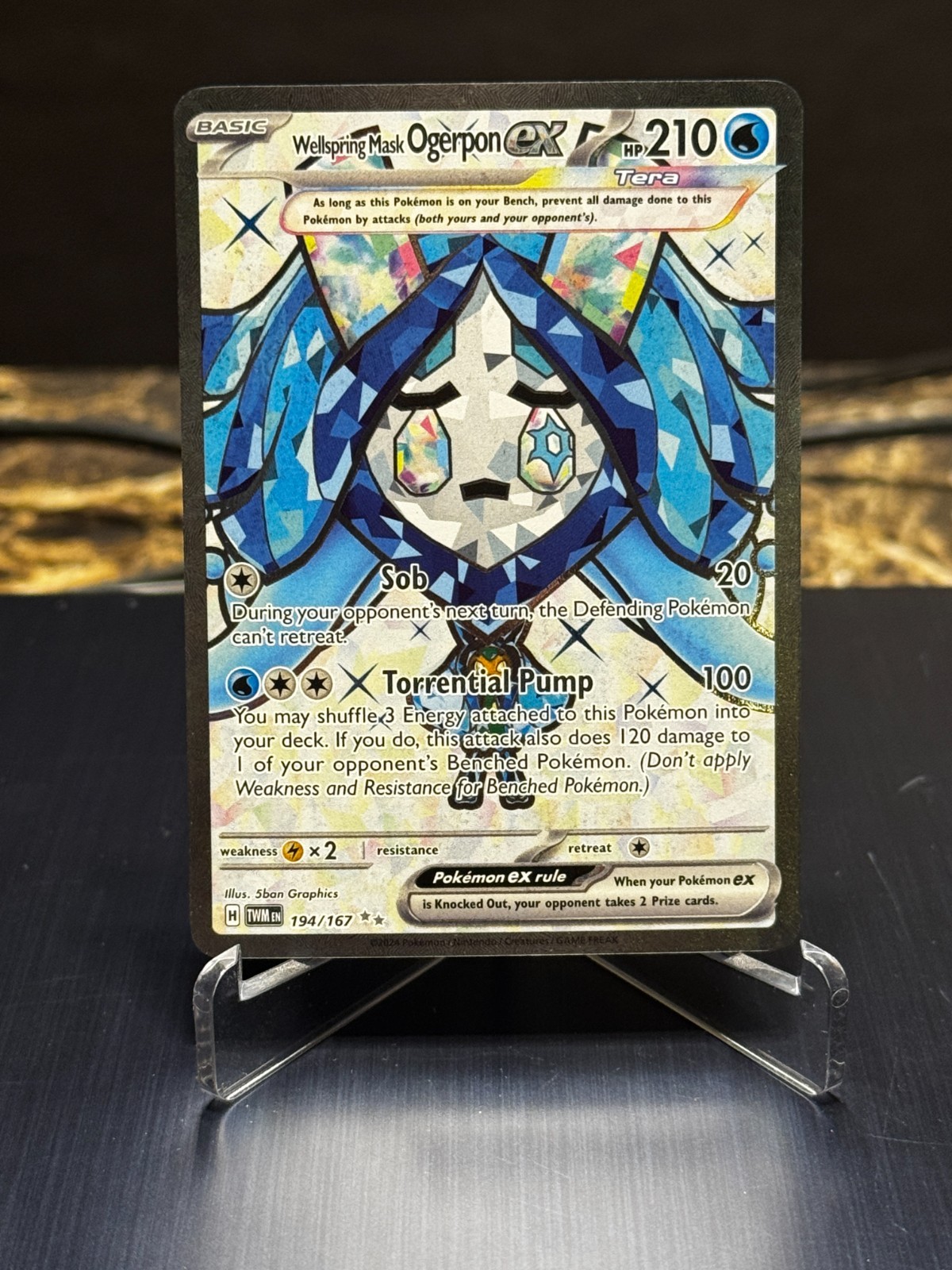Wellspring Mask Ogerpon ex 194/167 Ultra Rare Twilight Masquerade Pokemon TCG