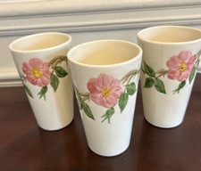3 Franciscan Desert Rose Tumblers 10 oz Ceramic Iced Tea Drinking Glass