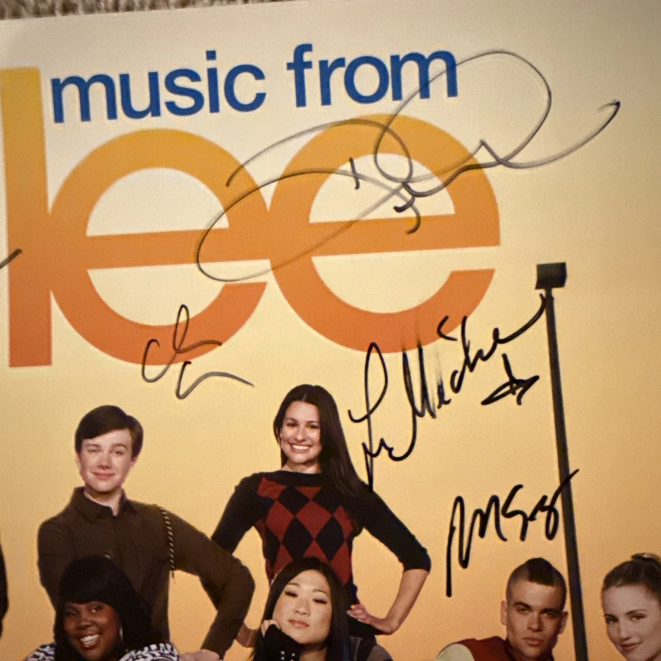 Хор промо плоский подписанный Кори Монтейт, Леа Мишель, Марк парусный спорт Эмбер Райли - Изображение 3 из 4