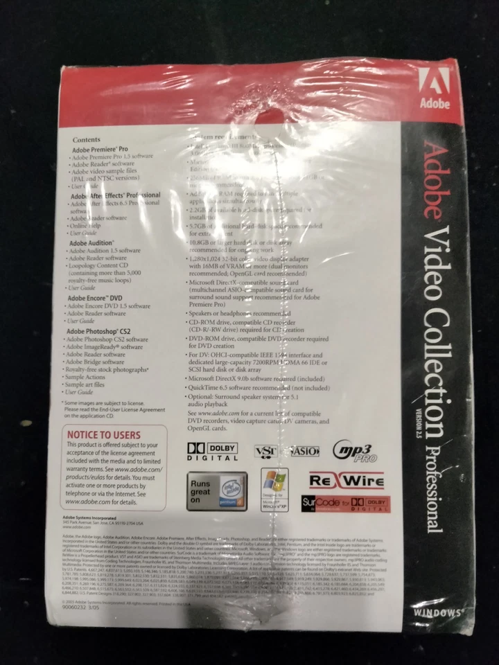 Adobe Video Collection Professional - Version 2.5 - Brand NEW Factory Sealed - Image 3 of 4