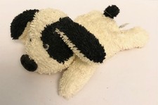 Russ Home Buddies RINGO Puppy Dog 6.5" Plush Terry Cream Black Bean Bag Vintage