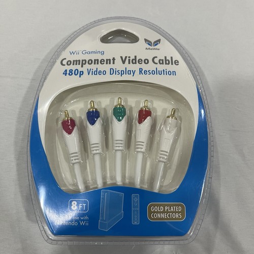 Wii Component Video Cable 8ft 480p Display Resolution Gold Plated Connectors New