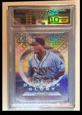Wander Franco 2020 Bowman Dawn Of Glory Mojo Chrome Refractor Graded #DG-20 ECG