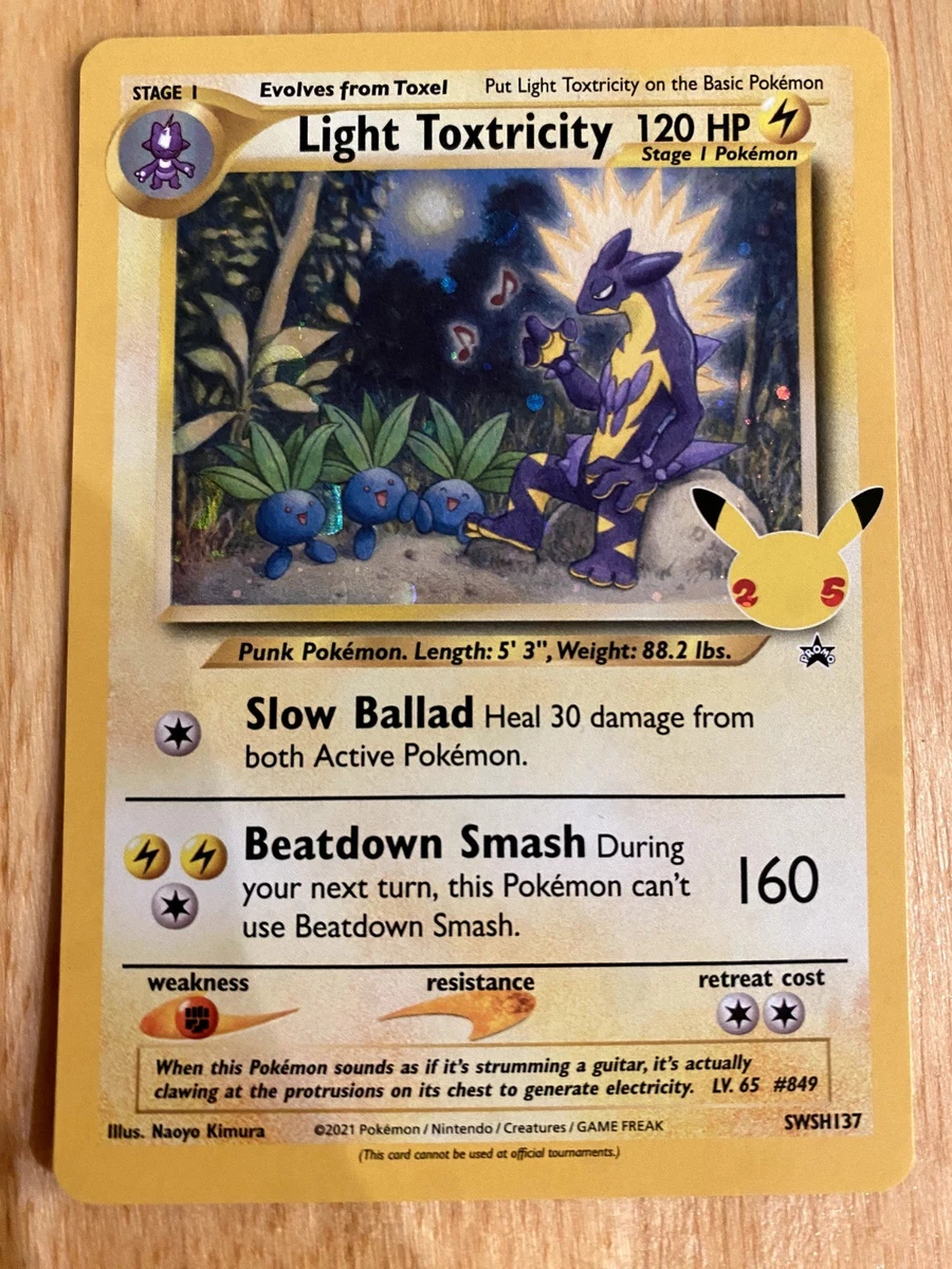 25+ Light Toxtricity SWSH137 SWSH: Sword & Shield Promo Cards for