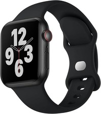 Soft Silicone Sport Band Compatible for Apple Watch Bands Women Men, Waterproof