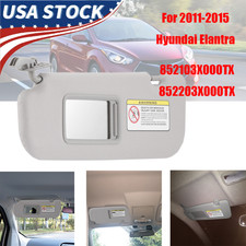 For 2011-2015 Hyundai Elantra LH Driver Left Gray Sun Visor w/ Makeup Mirror