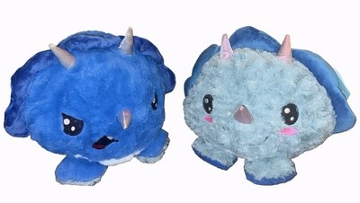 HUG ME Reversible Flip Plush Animal Mr Happy Horns/Grump-Asaurus New With Tags