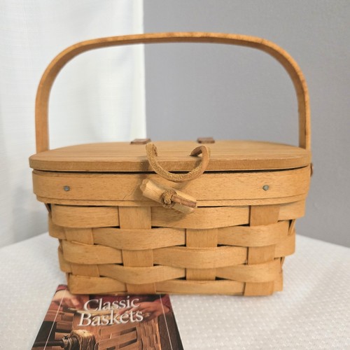 Longaberger Kiddie Cartera Cesta Llave Té Sin Usar Tejido Almacenamiento con Protector - Imagen 8 de 10