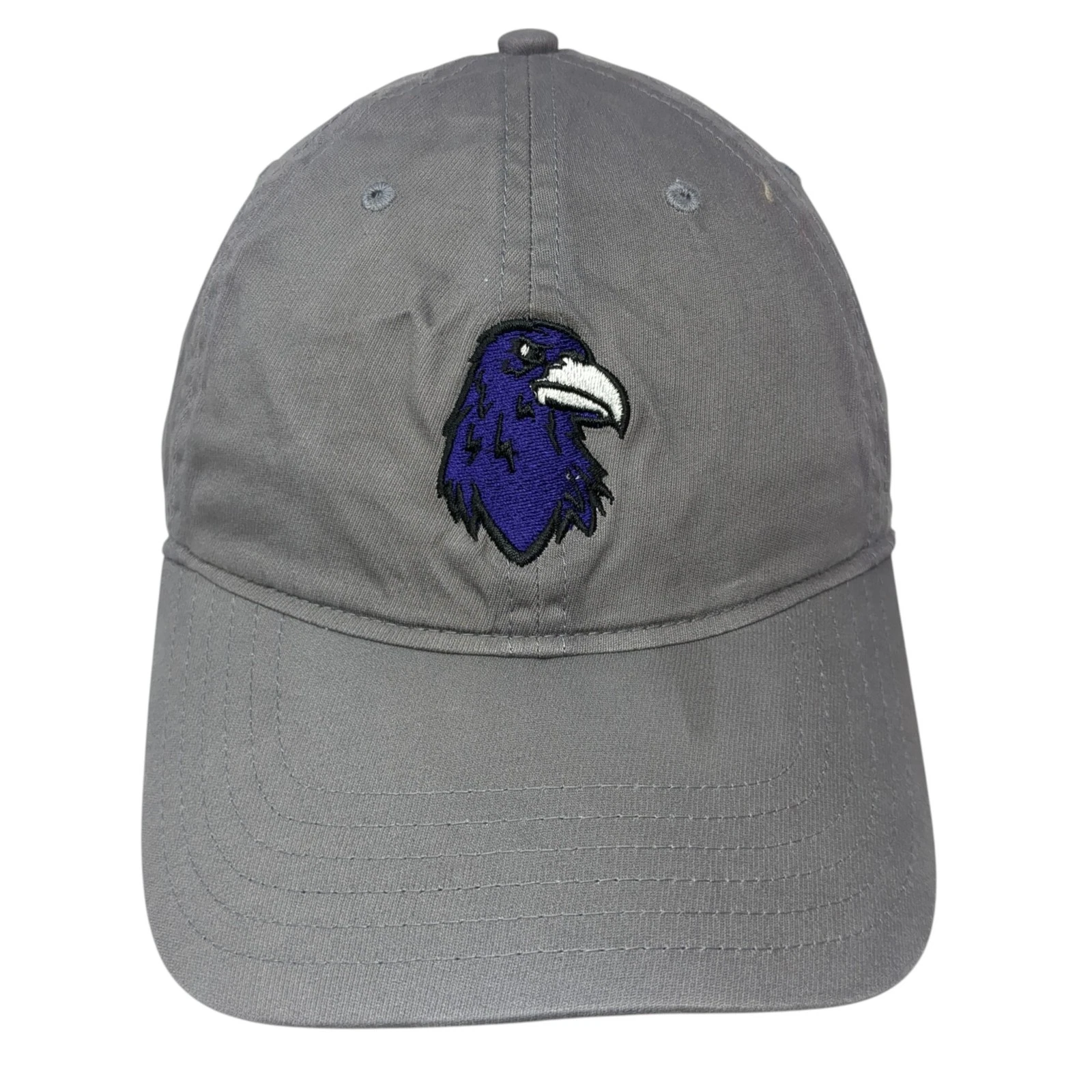 Blue Raven Slideback Baseball Hat Gray One Size Embroidered Under Armour