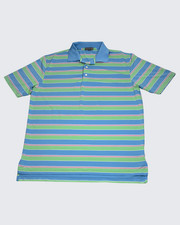 Peter Millar Summer Comfort Striped Golf Polo Mens Large