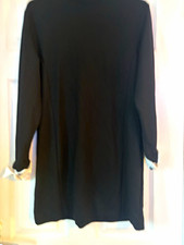 Cotton:On Women’s Black White Long Sleeve Shift Dress Contrast Cuffs 16