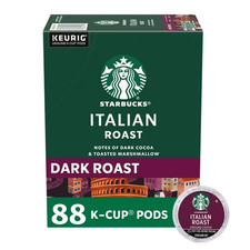 Starbucks Italian Roast Dark Roast Keurig K-Cup , 88 count