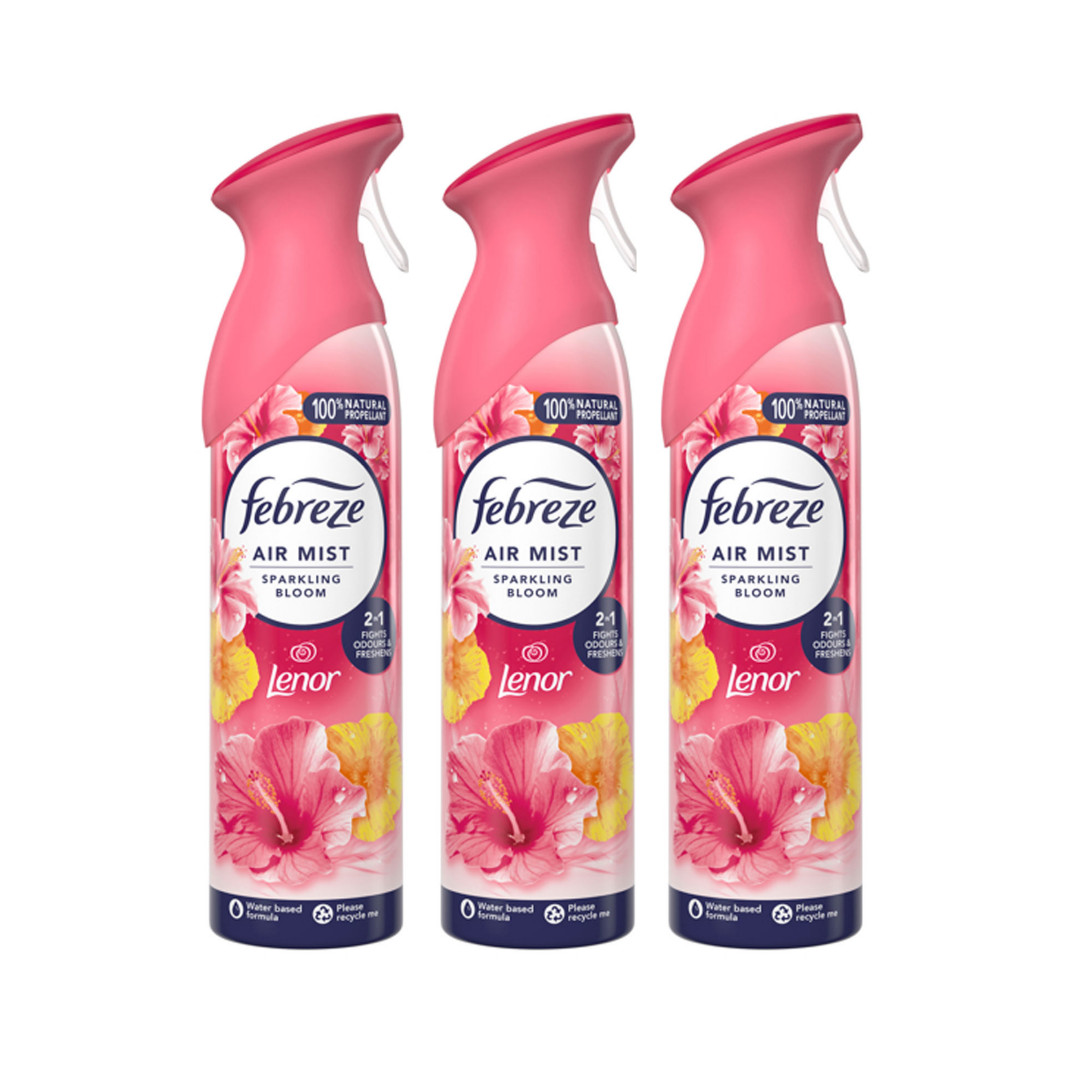 Febreze Air Mist Air Freshener Sparkling Bloom Scent 185ml - Pack of 3