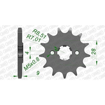 Stahl Ritzel für Malaguti Dune 125 Enduro 2020 428er 13 Zähne
