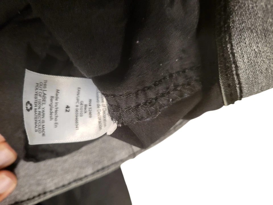 Pantalones Cortos George Para Hombre 42 Negro Bolsillo Carga Informal Botón Mosca Hasta la Rodilla Utilidad Foto 4 de 4